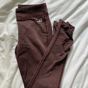 BCG Purple Herringbone Leggings with Ankle Scrunch